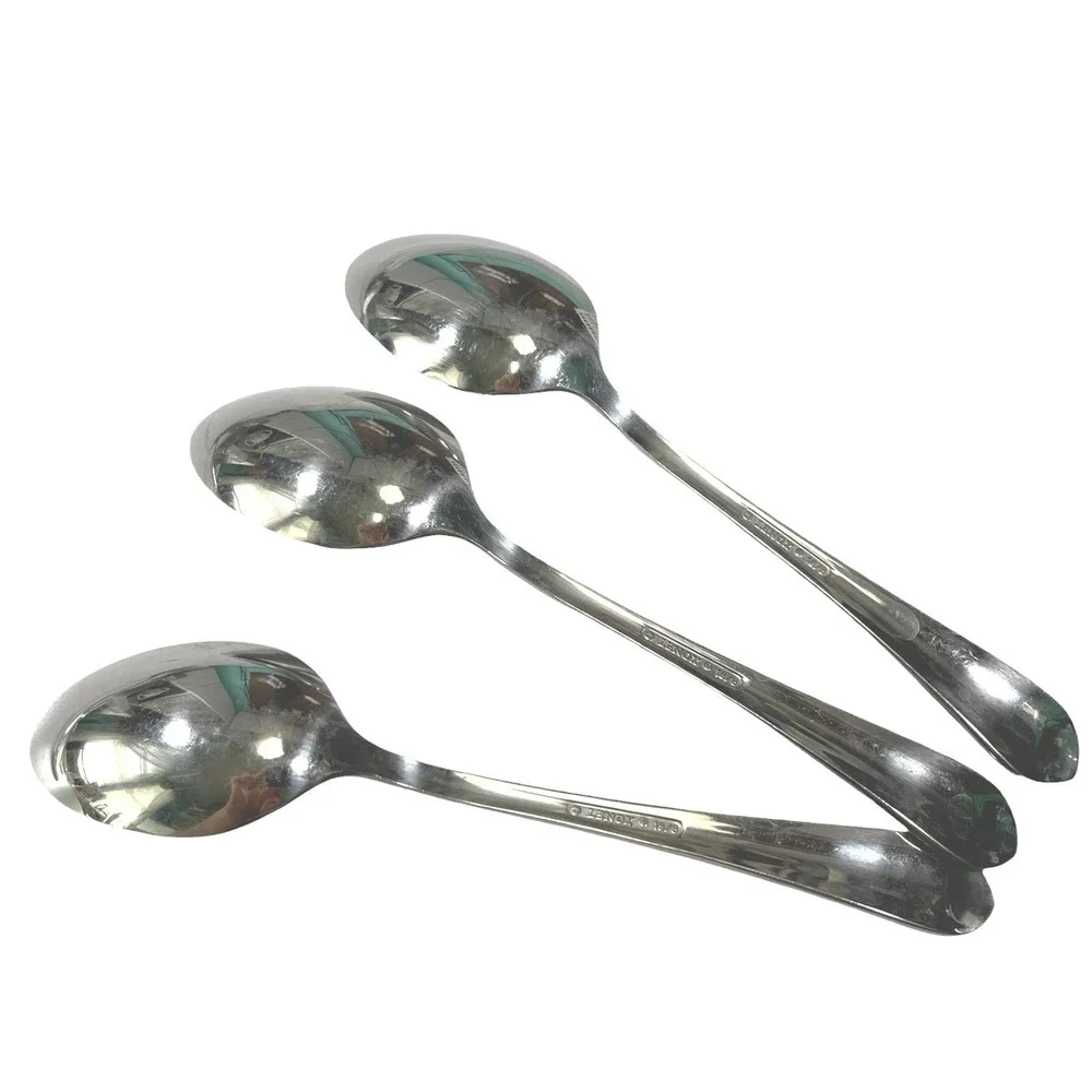 Lenox Silver Spoons 3pc Stainless‎ Steel Floral Traditional Unknown Pattern